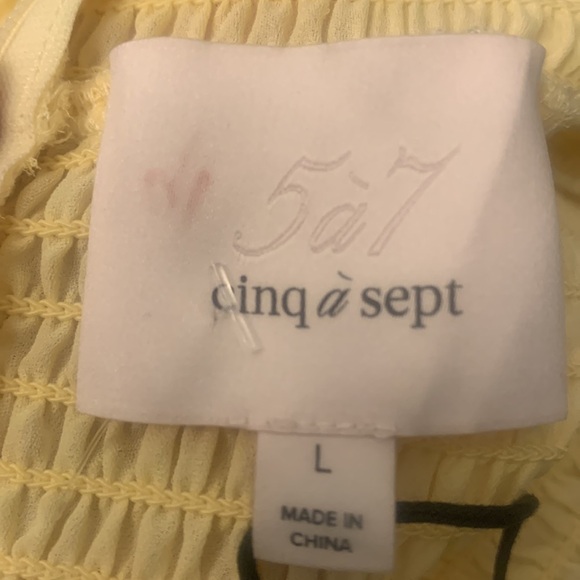 Cinq à Sept Yellow Ruffle Top - Picture 12 of 15